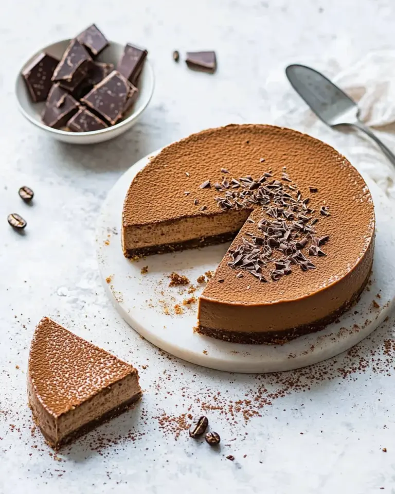 Homemade Easy No-Bake Chocolate Espresso Cheesecake photo