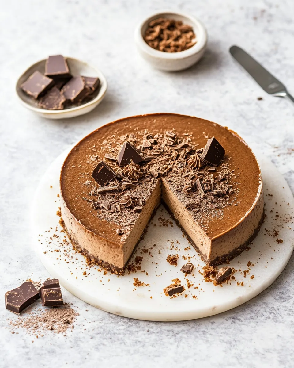 Delicious Easy No-Bake Chocolate Espresso Cheesecake recipe photo