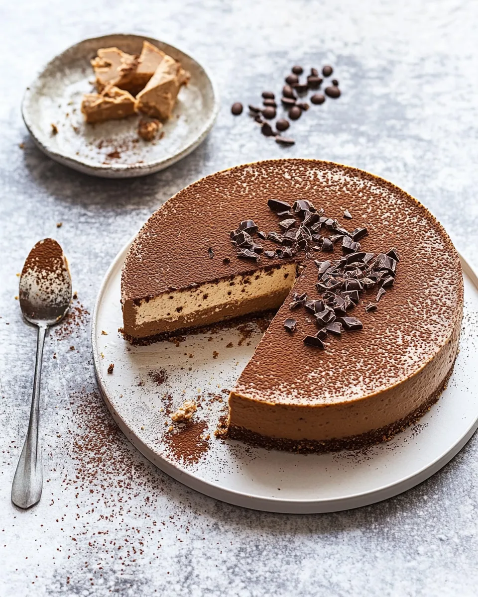 Quick Easy No-Bake Chocolate Espresso Cheesecake shot