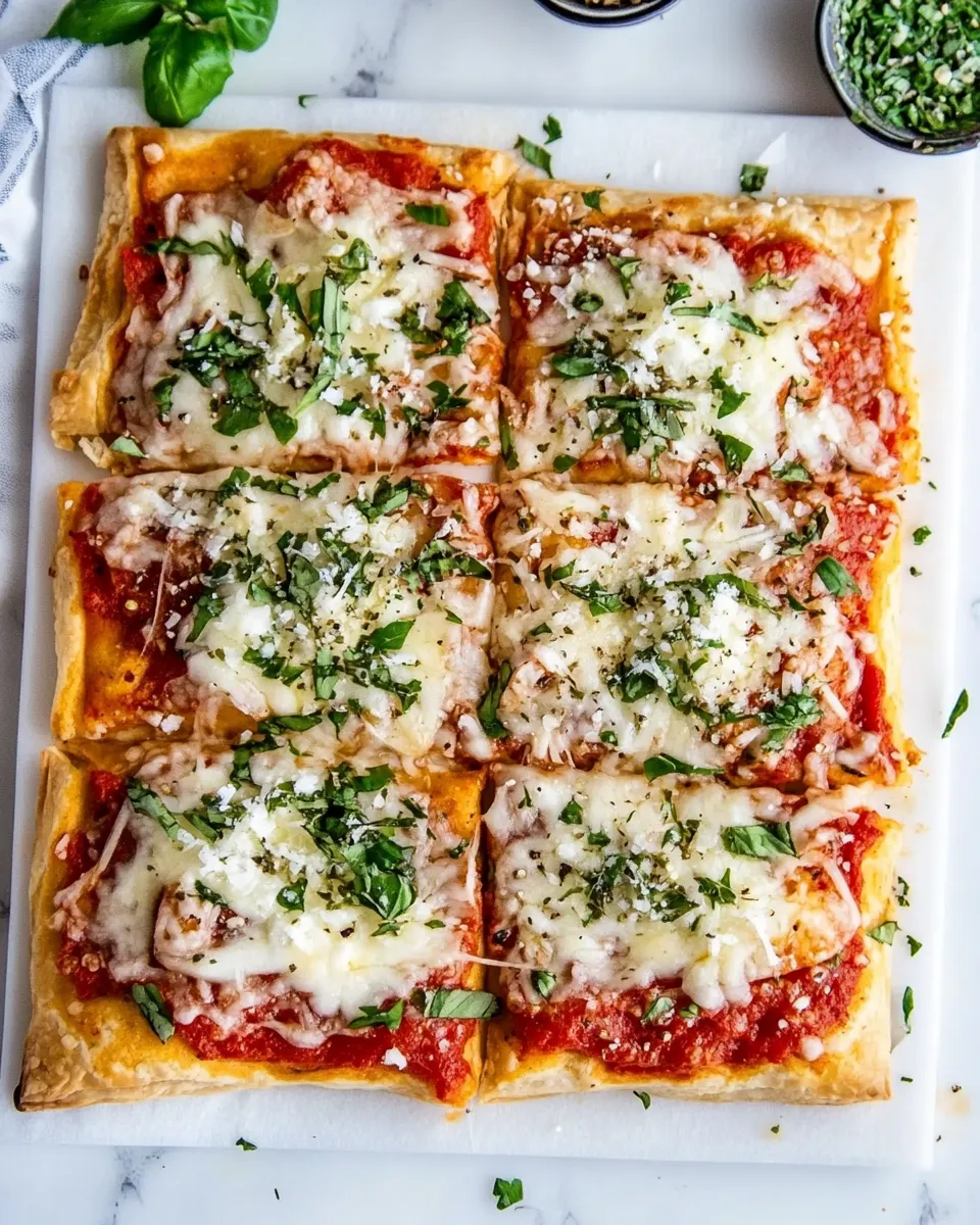 Quick Easy Puff Pastry Pizza Recipe dish photo