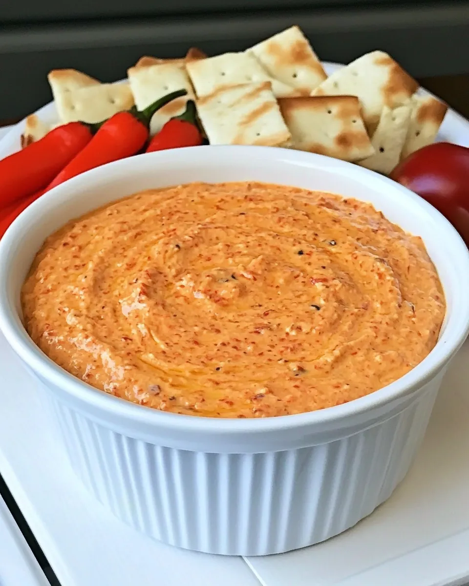 Delicious Easy Roasted Red Pepper Dip recipe photo