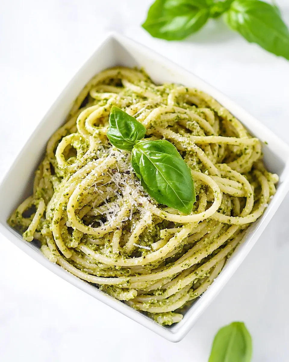 Classic Easy Vegan Pesto Pasta image