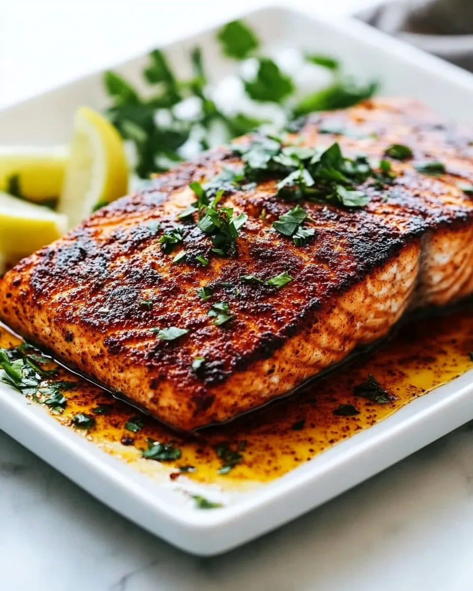 Delicious Easy and Amazing Blackened Salmon recipe photo