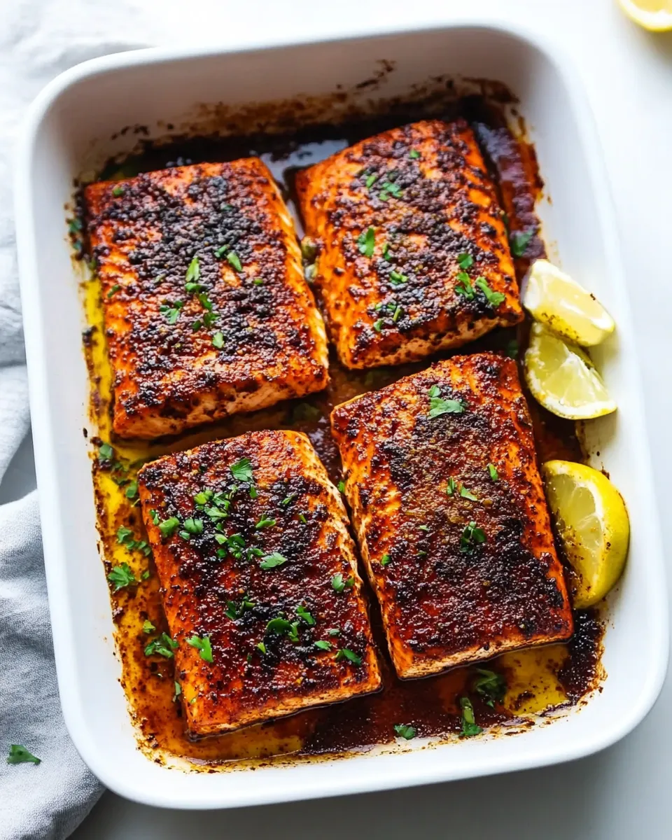 Quick Easy and Amazing Blackened Salmon shot