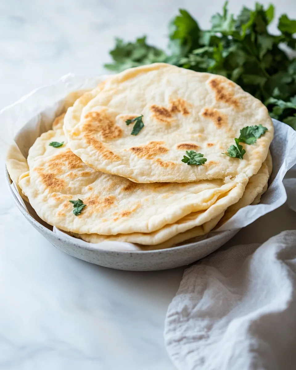 Classic Easy no yeast Air Fryer flatbread pita image