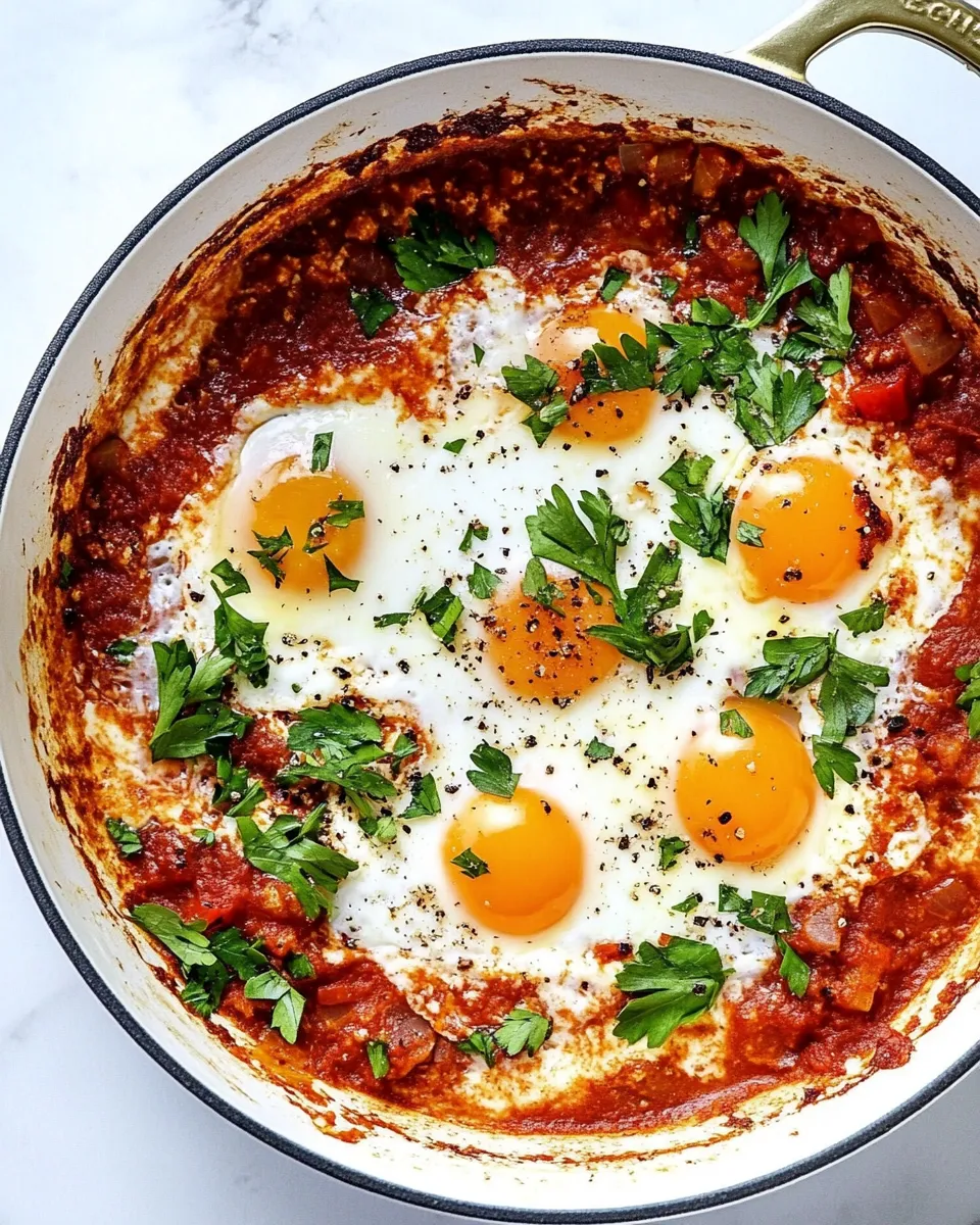 Delicious Eggs in Purgatory Recipe dish photo