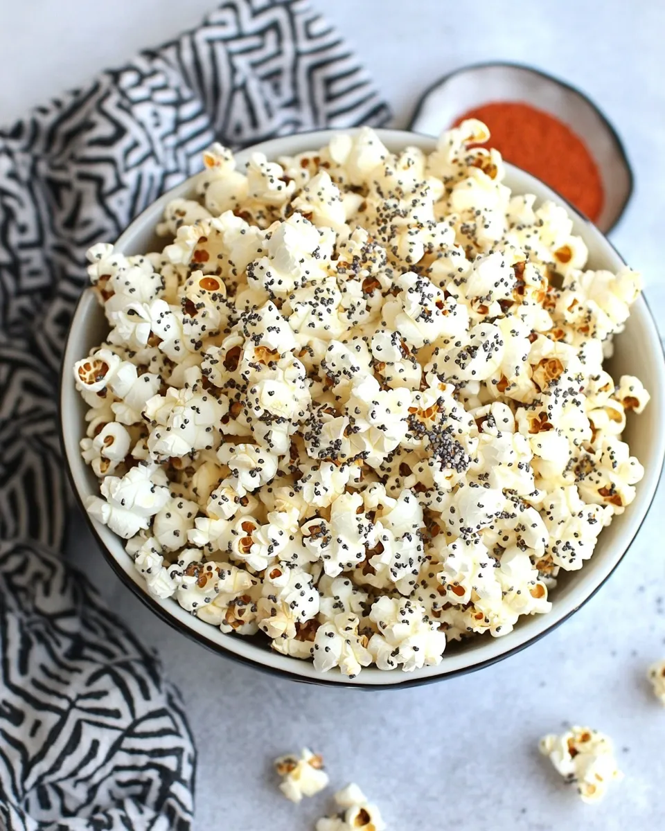 Delicious Everything Bagel Popcorn shot