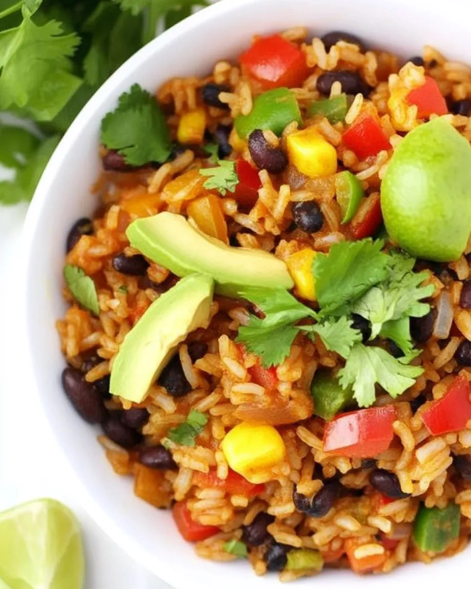 Healthy Fiesta Rice and Black Beans dish photo