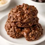 Homemade Flourless Double Chocolate Peanut Butter Oatmeal Cookies photo