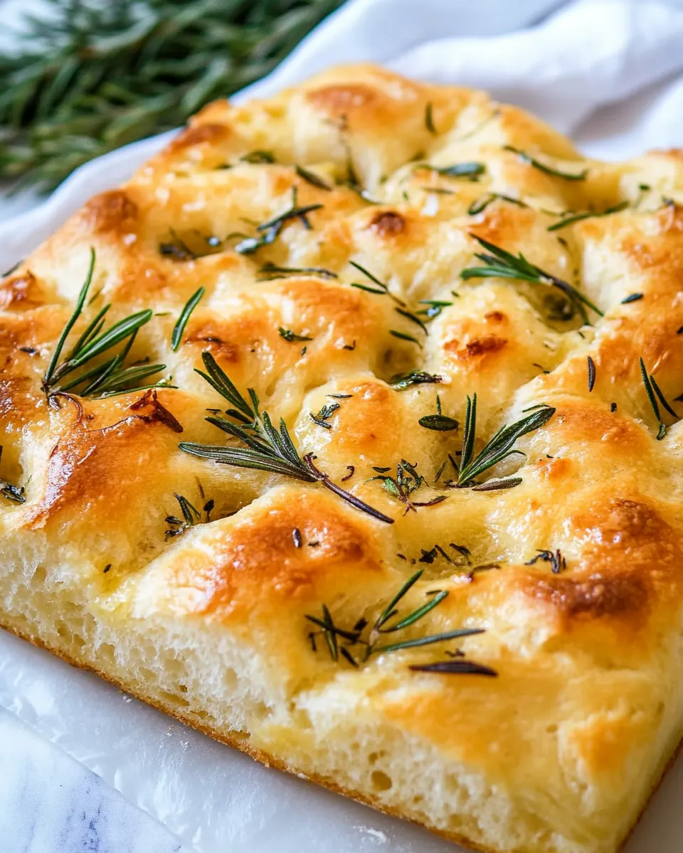 Easy Focaccia Bread Recipe shot