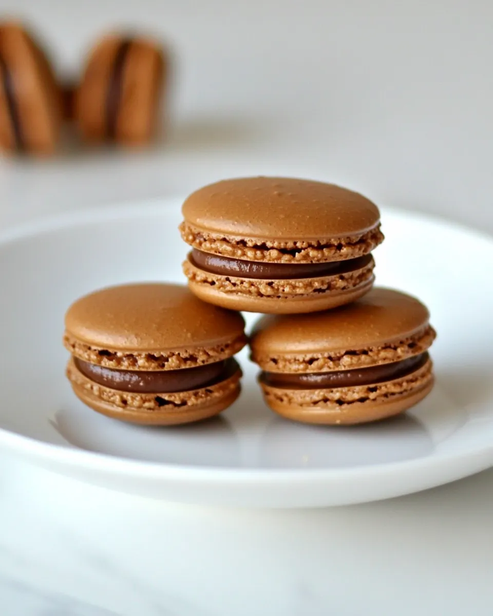 Homemade French Chocolate Macaron Recipe photo