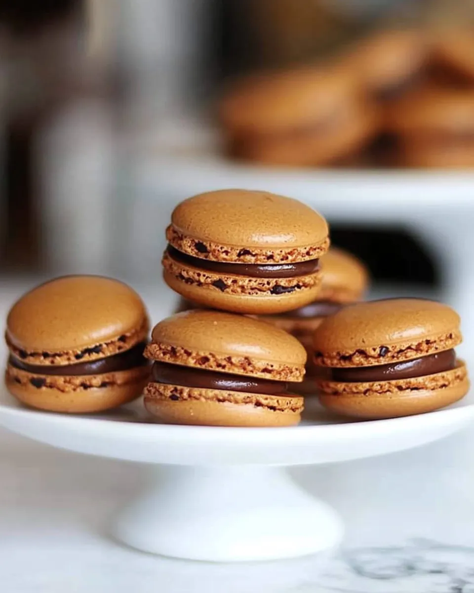Easy French Chocolate Macaron Recipe shot
