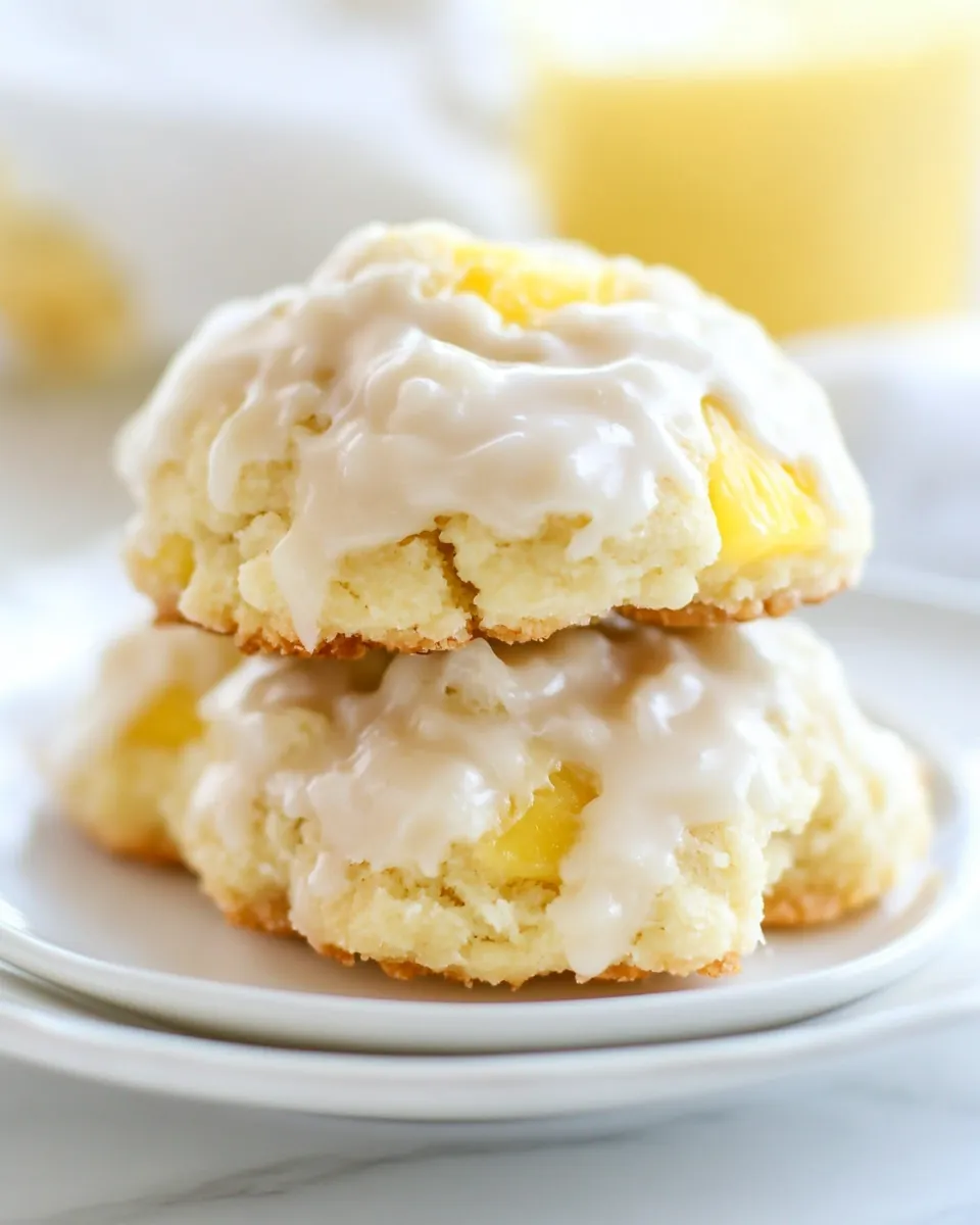 Easy Frosted Pineapple Drop Cookies Recipe shot