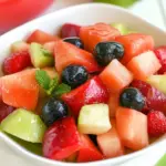 Homemade Fruit Salad with a Citrus and Honey Syrup photo