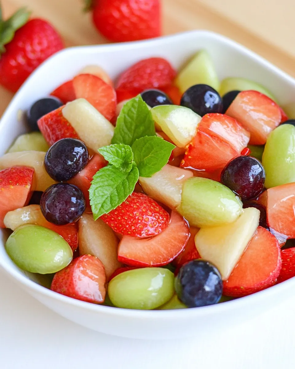 Delicious Fruit Salad with a Citrus and Honey Syrup recipe photo