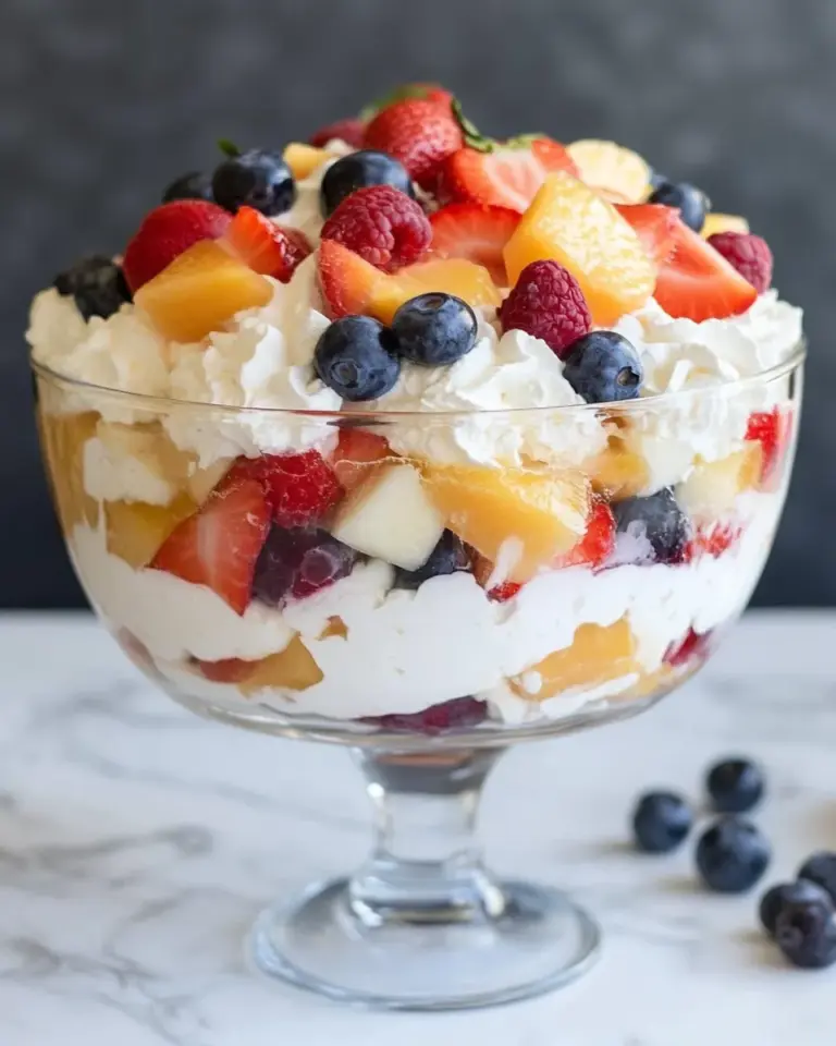Homemade Fruit Trifle photo