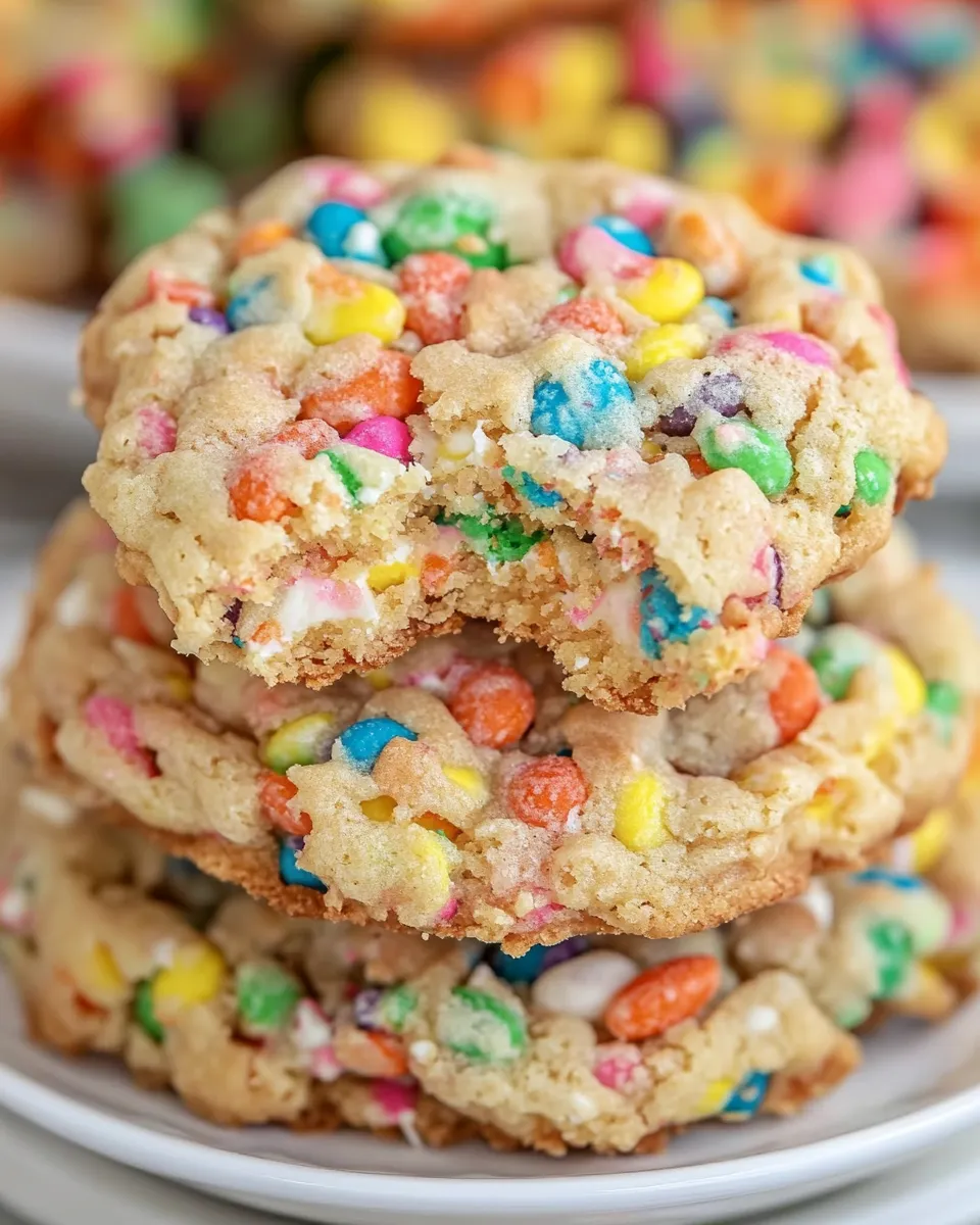 Easy Fruity Pebble Pudding Cookies recipe photo