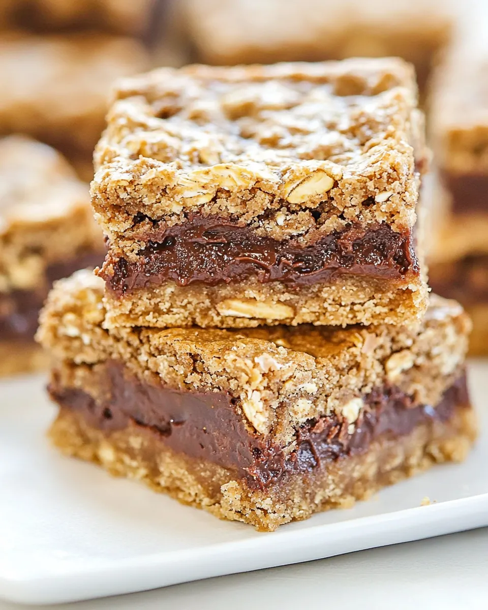 Classic Fudge Jumbles Recipe: Classic 1980s Oatmeal Chocolate Cookie Bars image