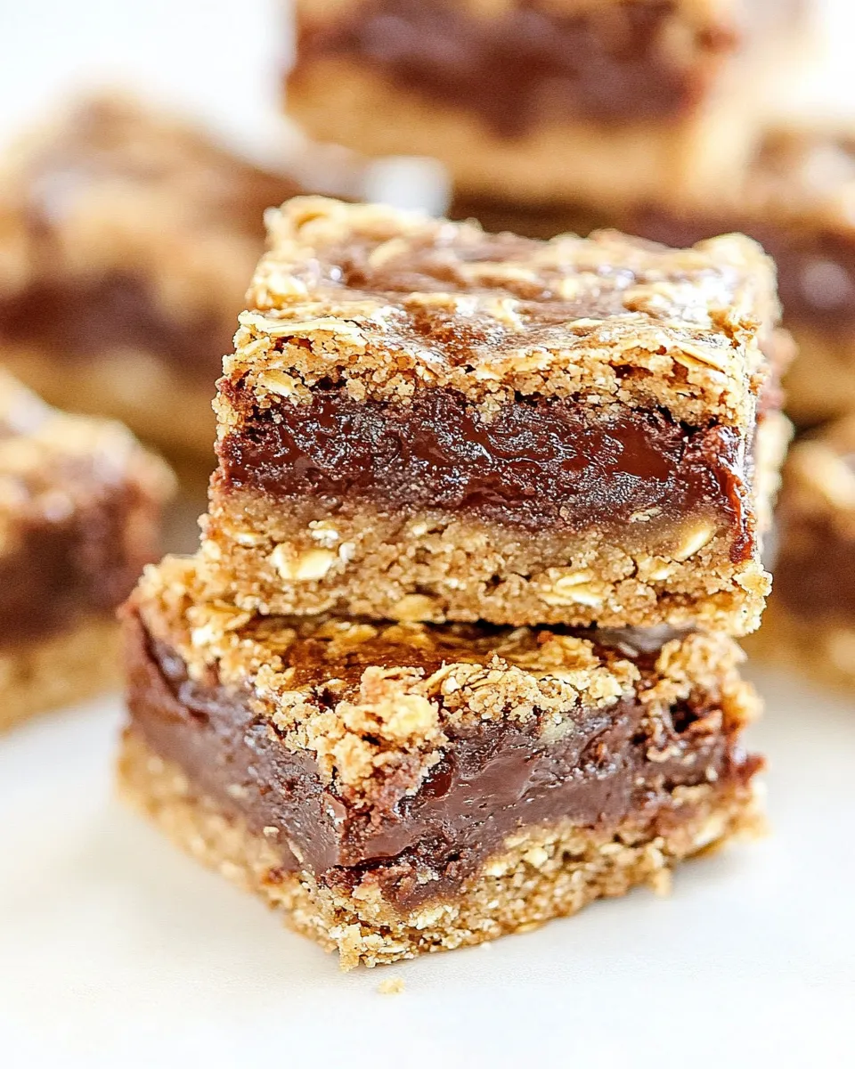 Delicious Fudge Jumbles Recipe: Classic 1980s Oatmeal Chocolate Cookie Bars recipe image