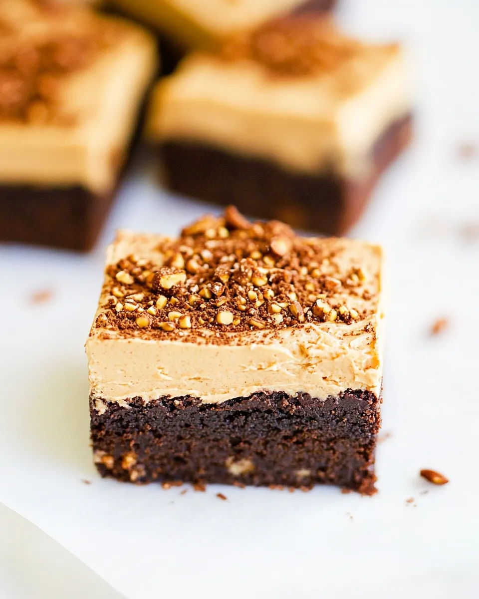 Homemade Fudgy Brownies with Peanut Butter Buttercream photo