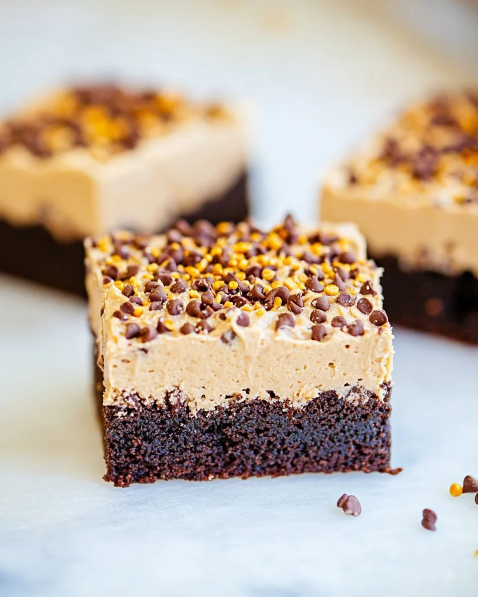 Delicious Fudgy Brownies with Peanut Butter Buttercream image