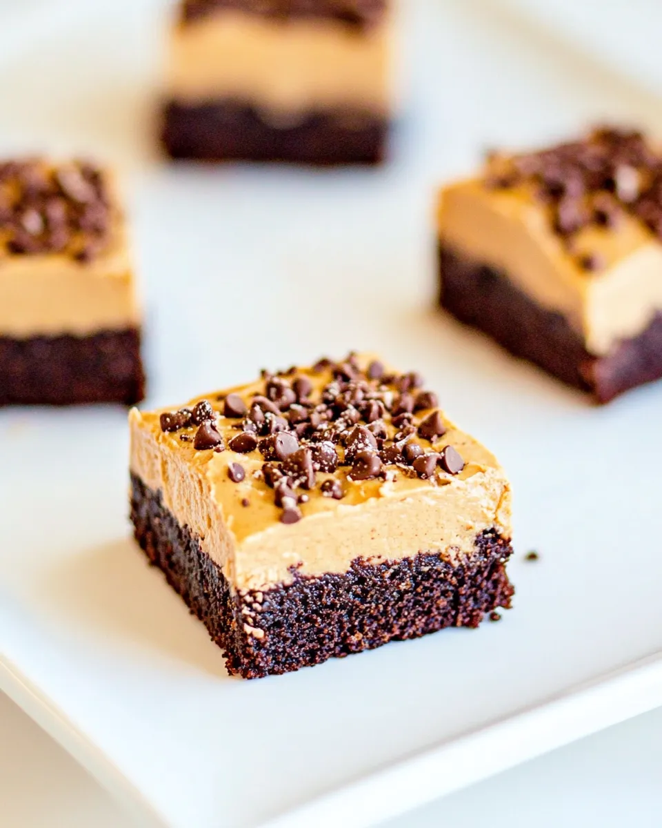 Easy Fudgy Brownies with Peanut Butter Buttercream recipe photo