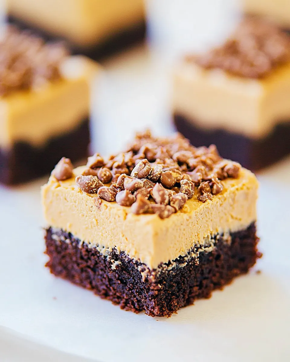 Classic Fudgy Brownies with Peanut Butter Buttercream shot
