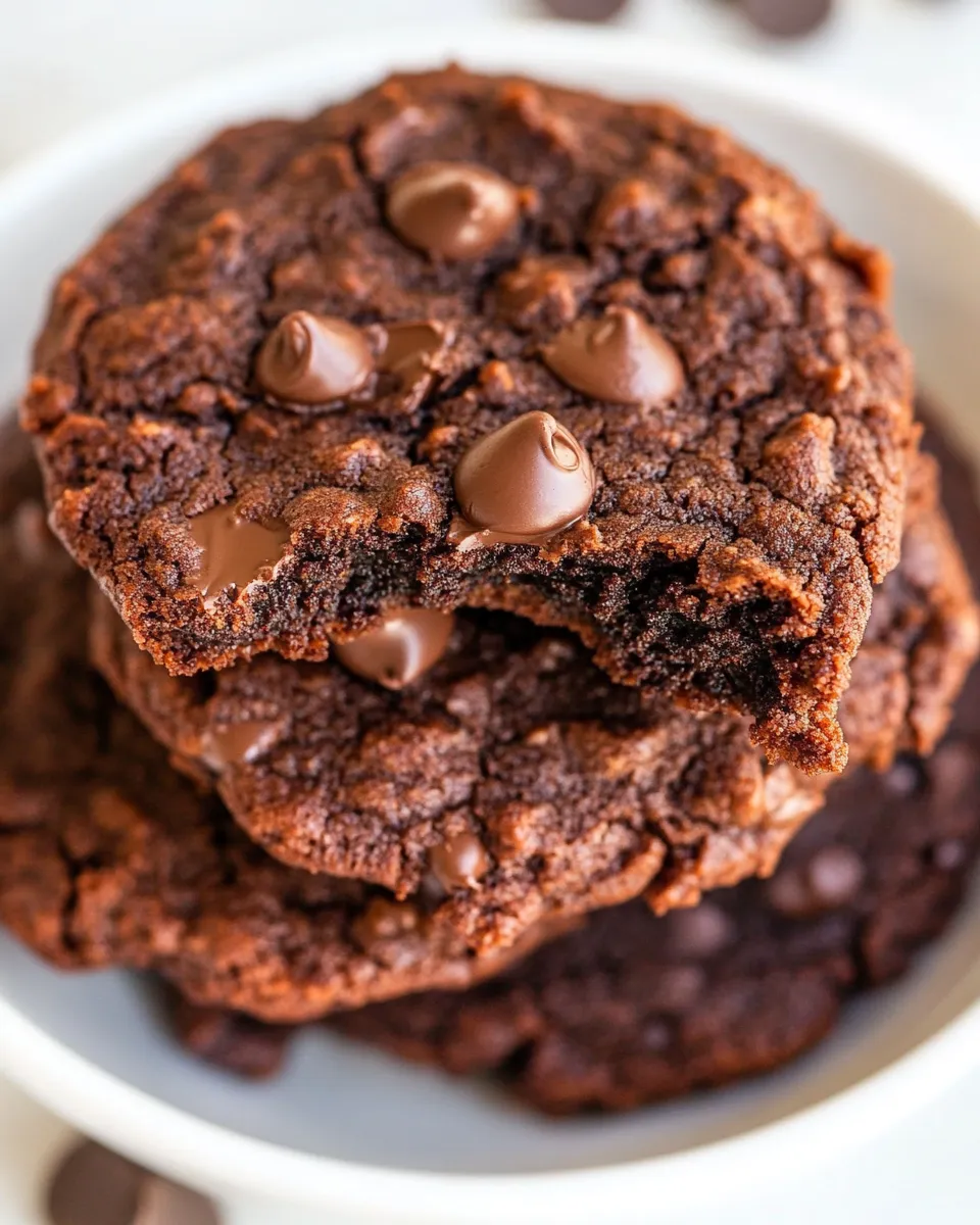 Healthy Fudgy Chocolate Sweet Potato Cookies shot