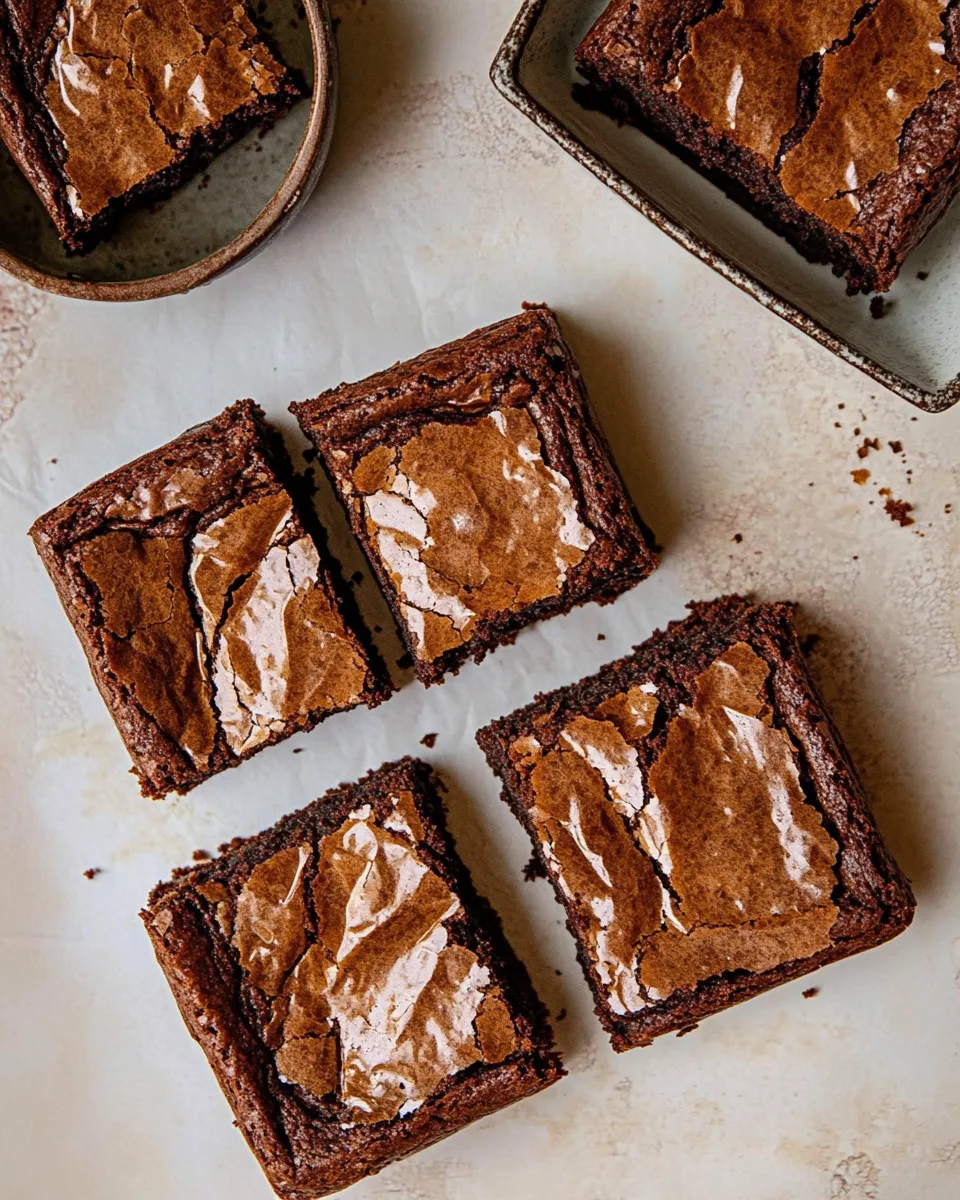 Delicious Fudgy, Crinkly, Brown Butter Brownies. image