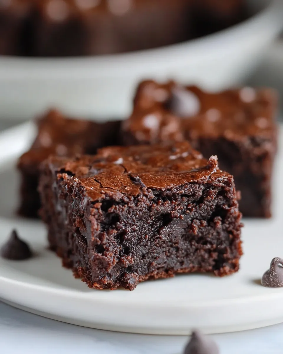 Homemade Fudgy Double Chocolate Black Bean Brownies photo