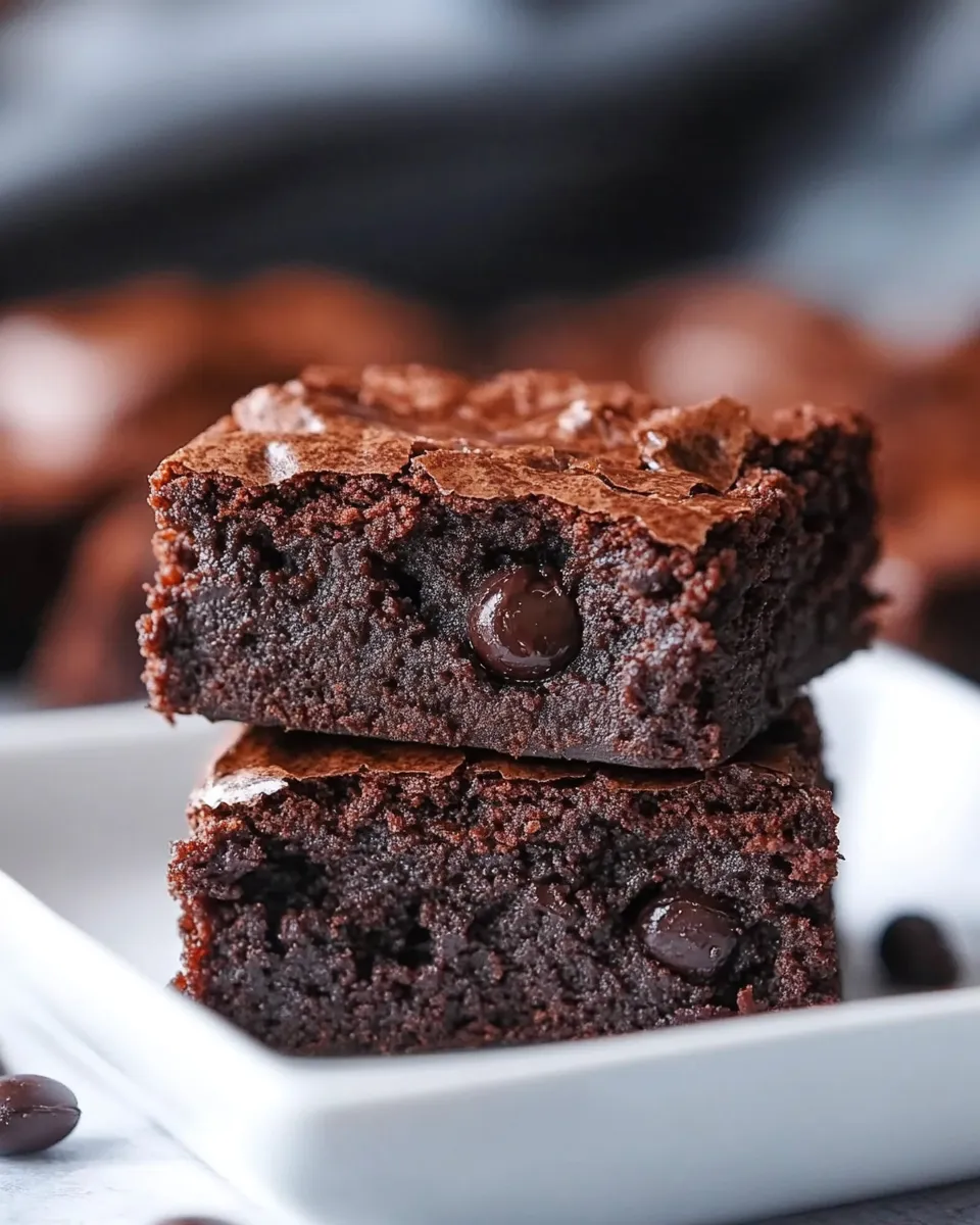 Easy Fudgy Double Chocolate Black Bean Brownies dish photo
