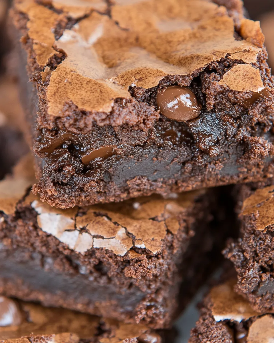 Homemade Fudgy One Bowl Brownies photo