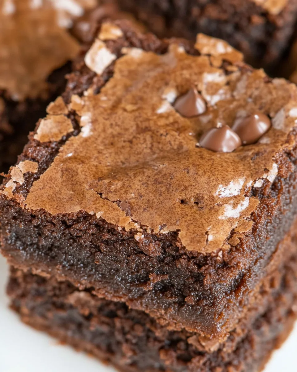 Delicious Fudgy One Bowl Brownies image