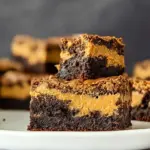 Homemade Fudgy Peanut Butter Swirl Brownies photo