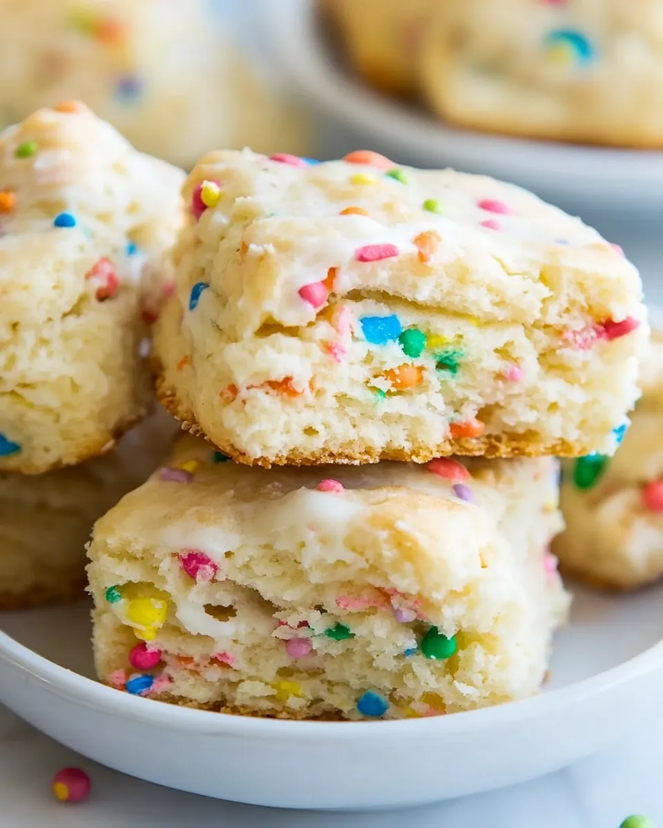 Delicious Funfetti Biscuits shot