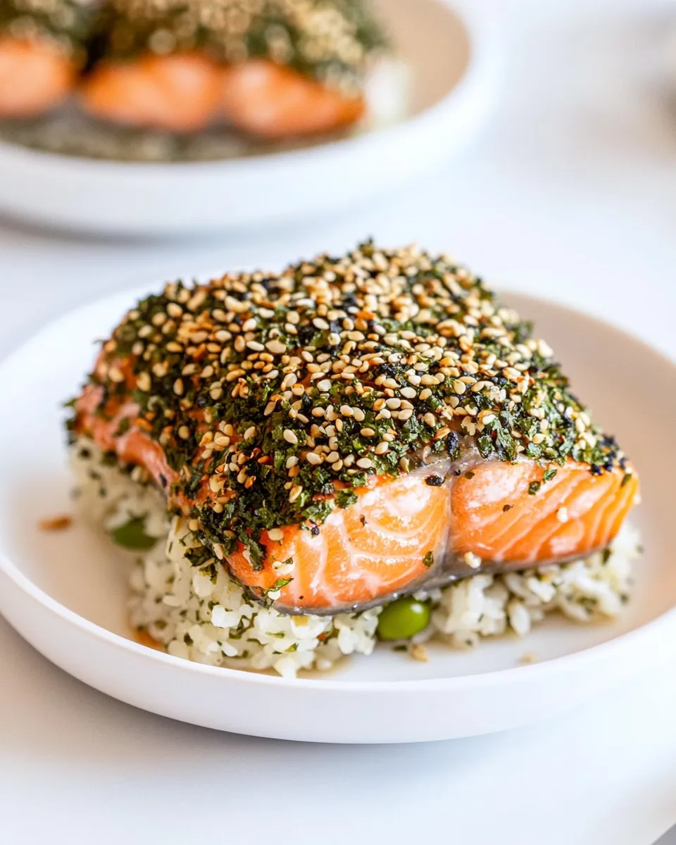 Healthy Furikake Salmon food shot