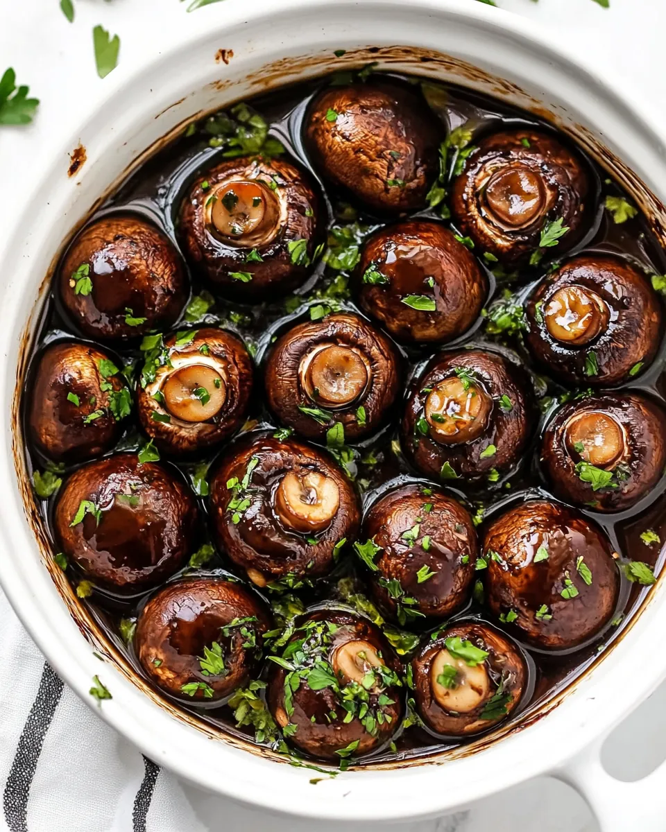 Delicious Garlic Balsamic Mushrooms image