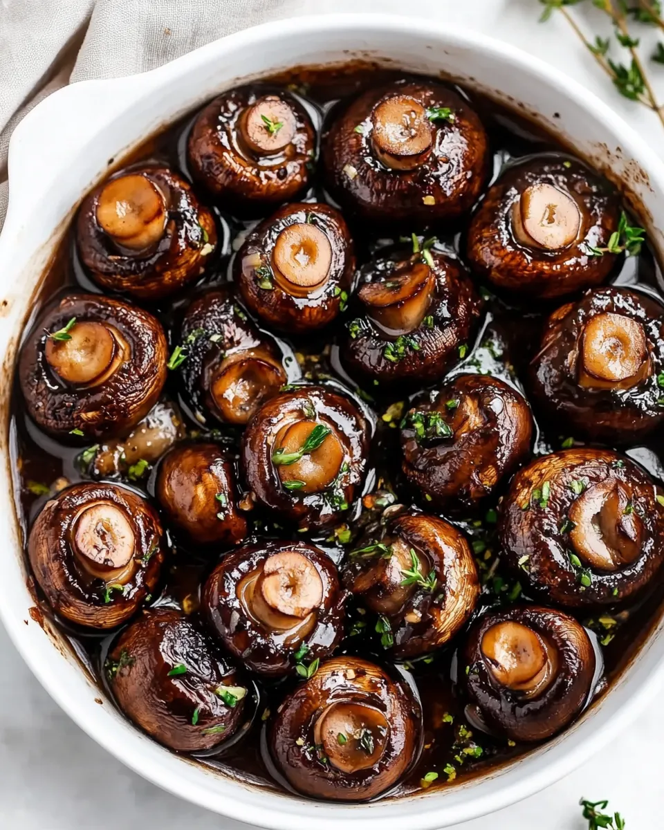 Savory Garlic Balsamic Mushrooms shot