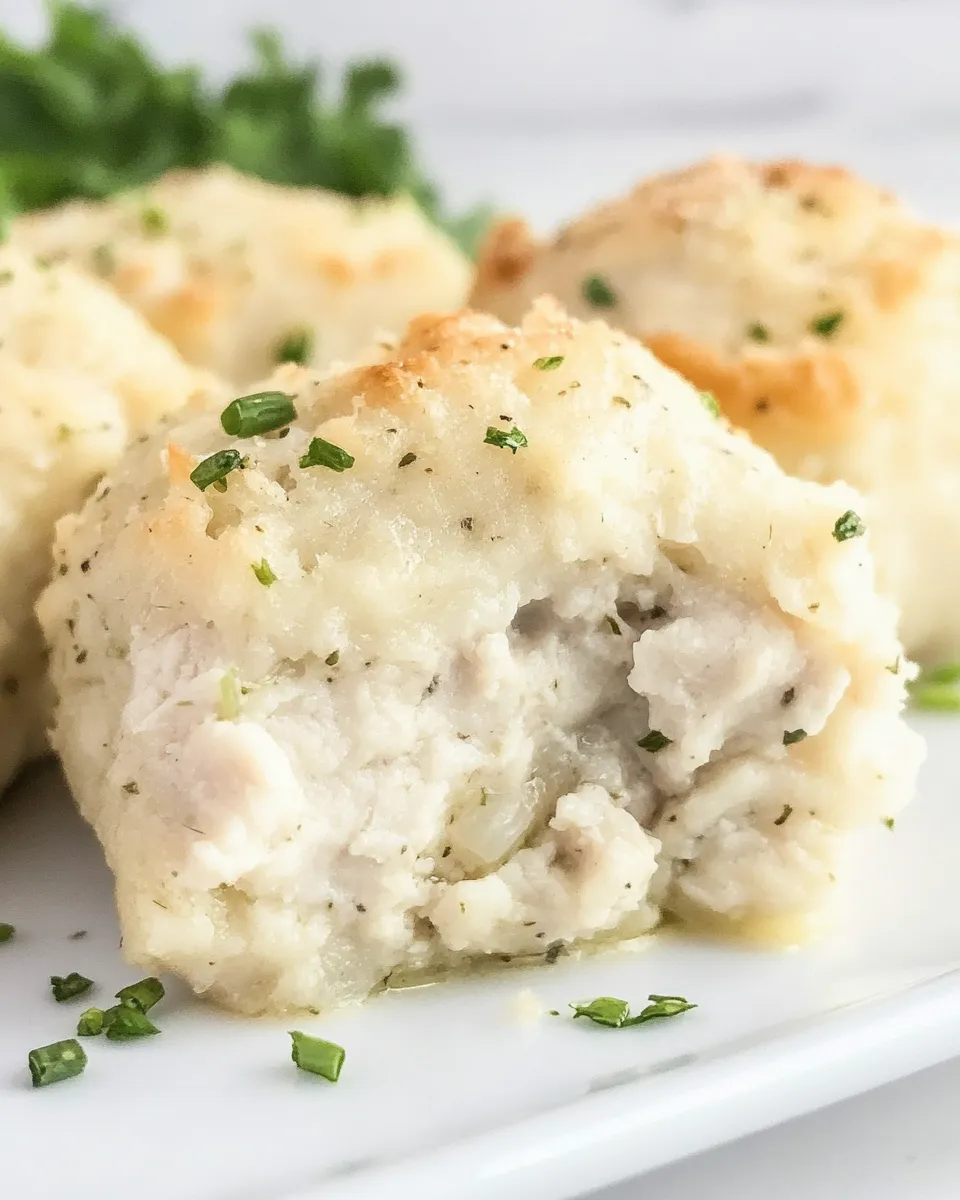 Delicious Garlic Herb Chicken Pillows shot