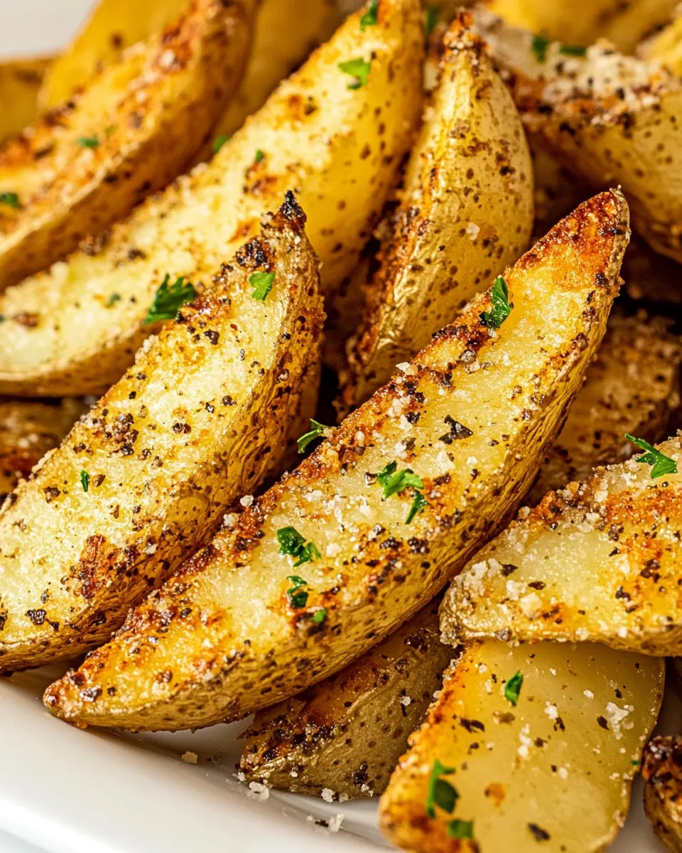 Easy Garlic Parmesan Potato Wedges recipe photo