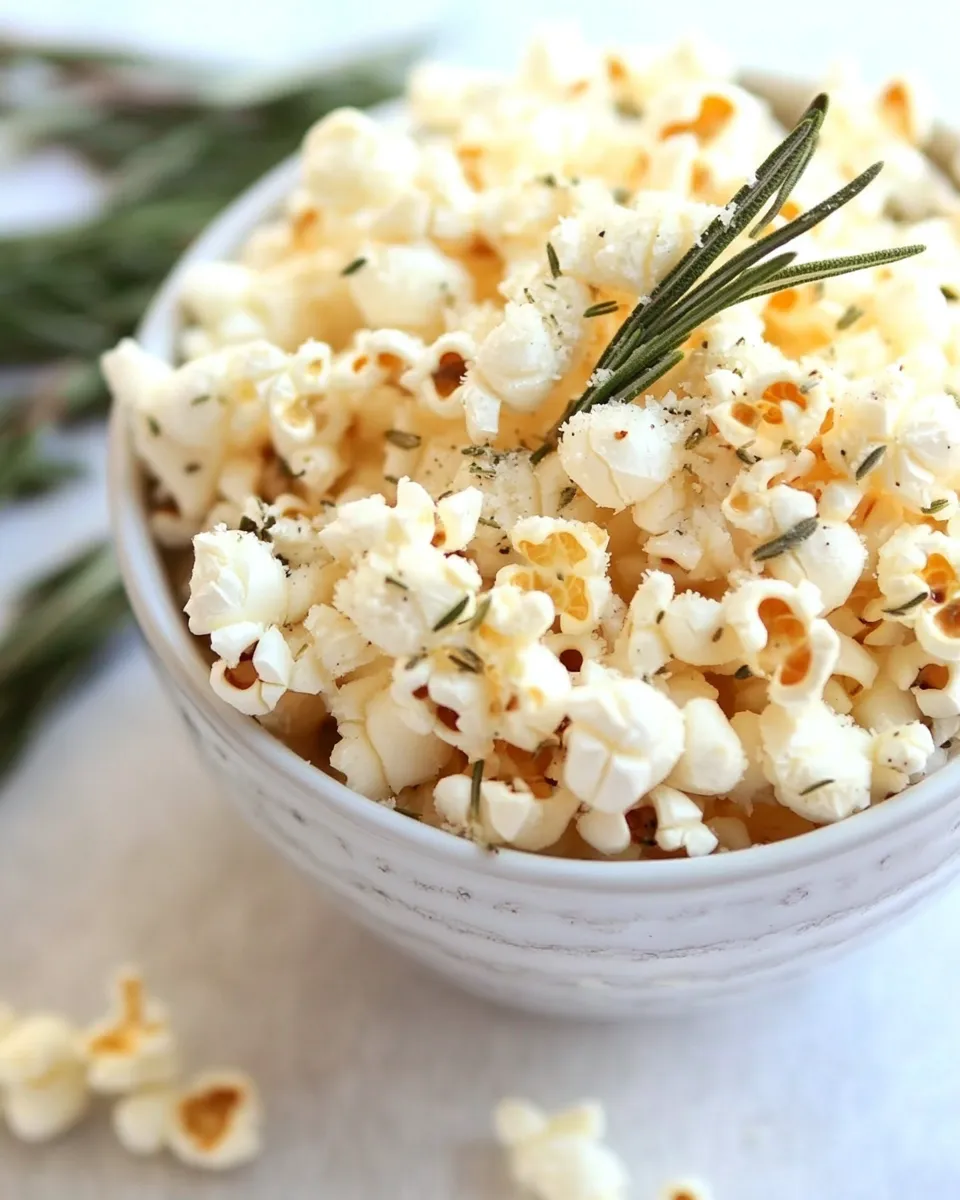 Homemade Garlic Rosemary Parmesan Popcorn photo