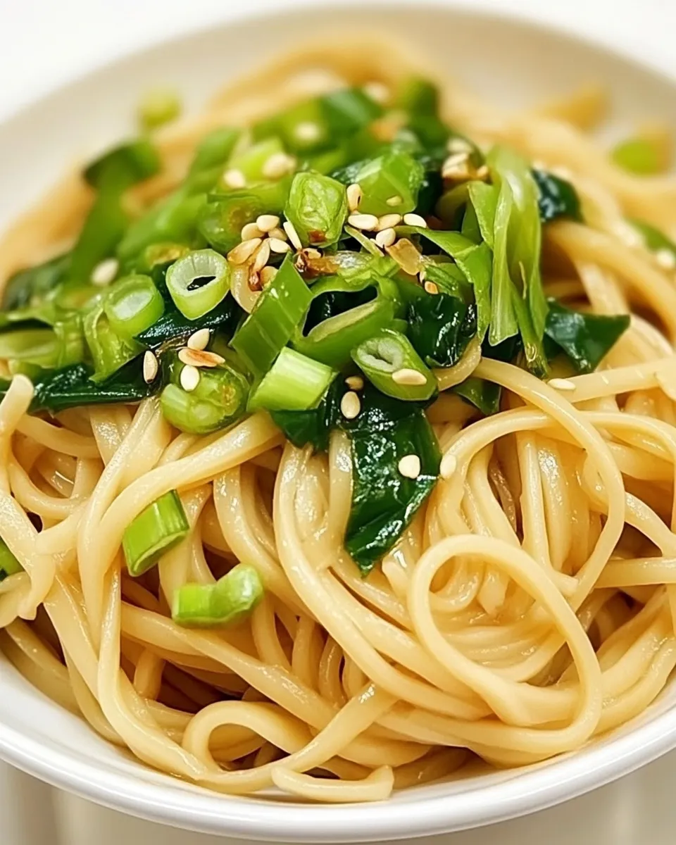 Easy Ginger Scallion Noodles recipe photo