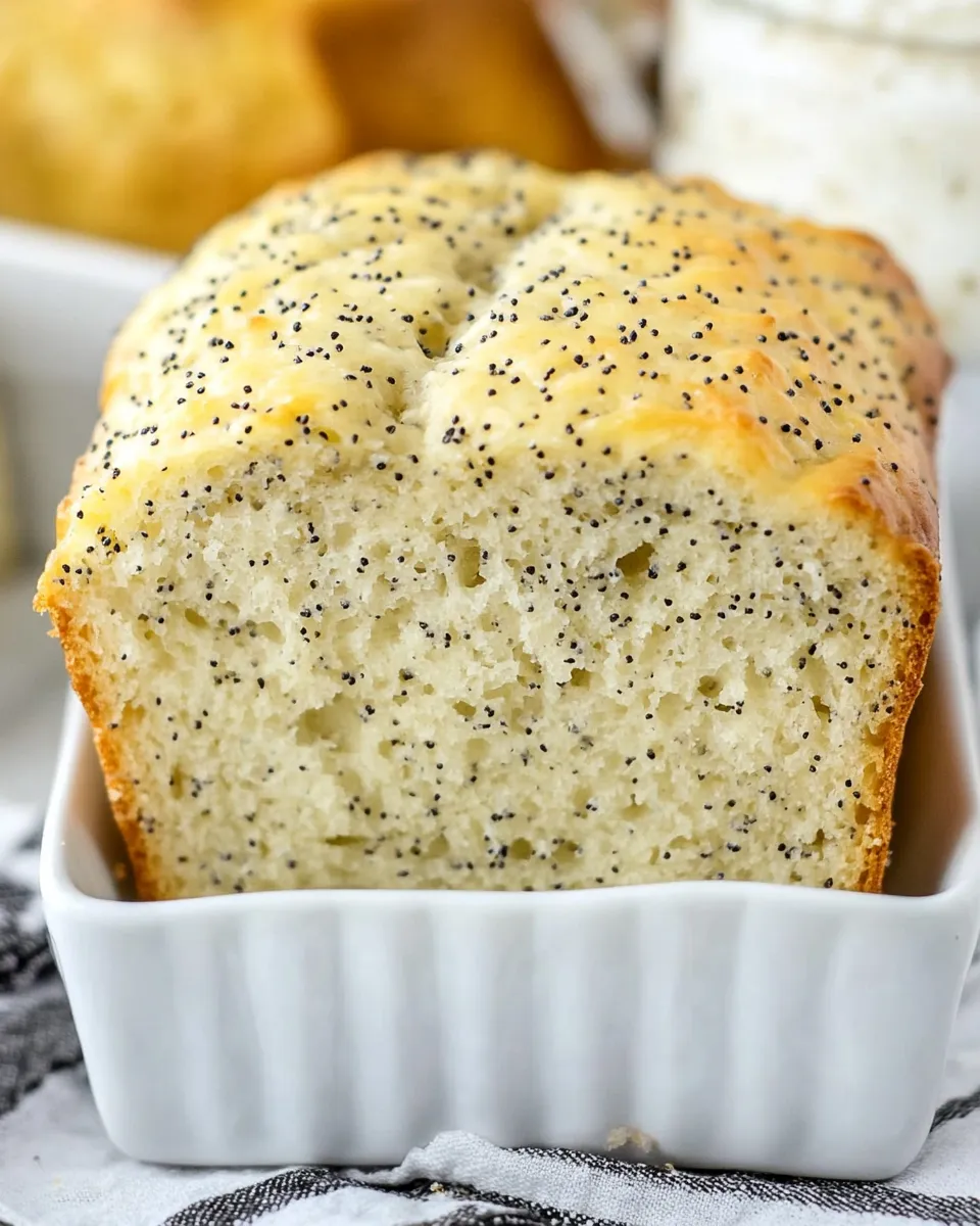 Delicious Glazed Poppy Seed Bread shot