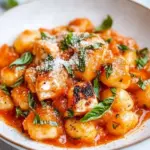 Easy Gnocchi with Grilled Chicken in Roasted Red Pepper Sauce photo