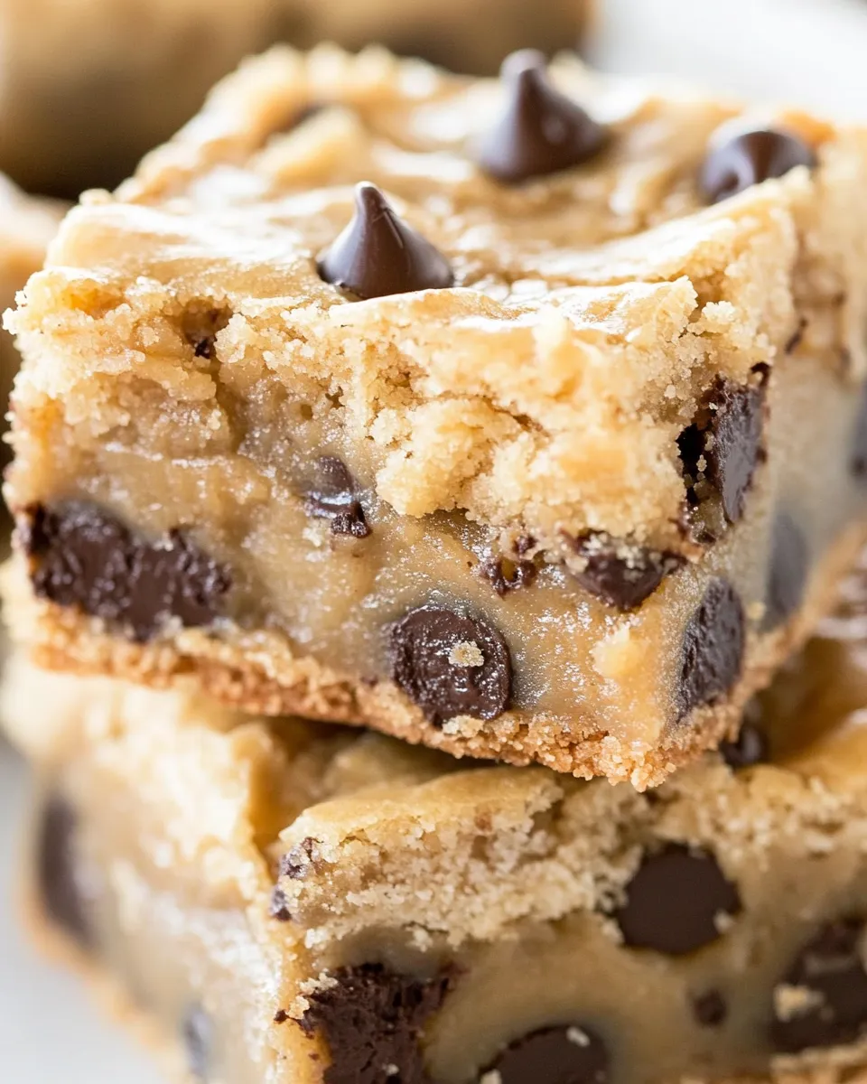Classic Gooey Peanut Butter Chocolate Chip Cookie Bars image