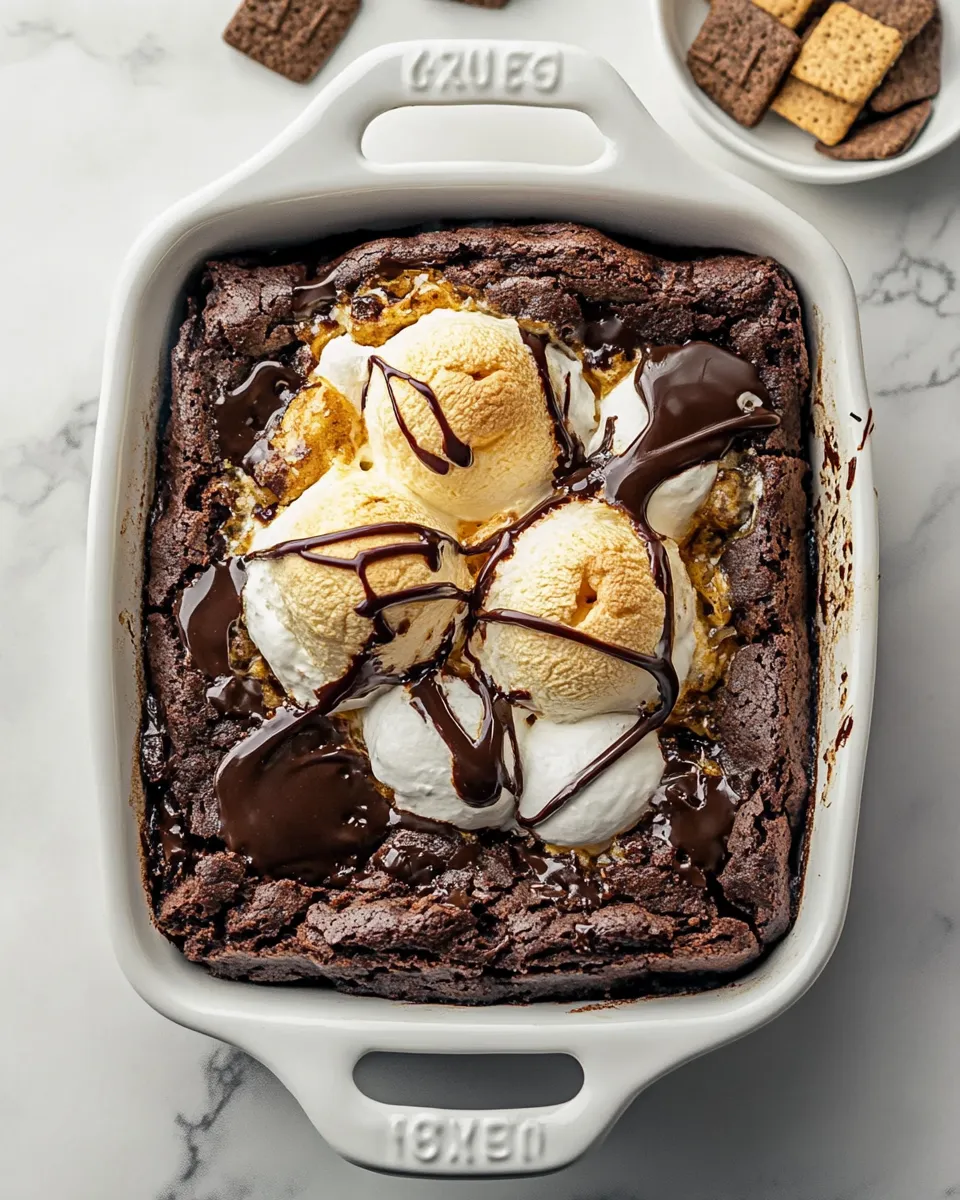 Easy Gooey Smores Skillet Brownie. picture