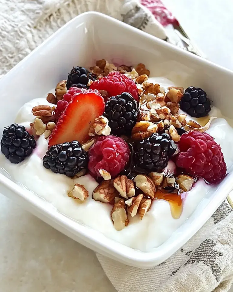 Homemade Greek Yogurt with Berries, Nuts and Honey photo