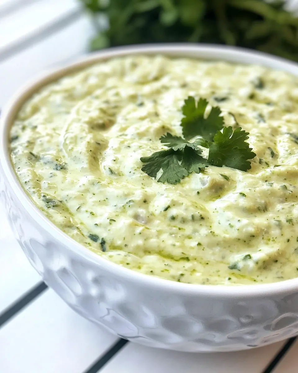 Delicious Green Dip shot