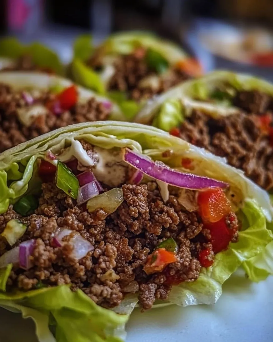 Easy Ground Beef Lettuce Wraps recipe photo