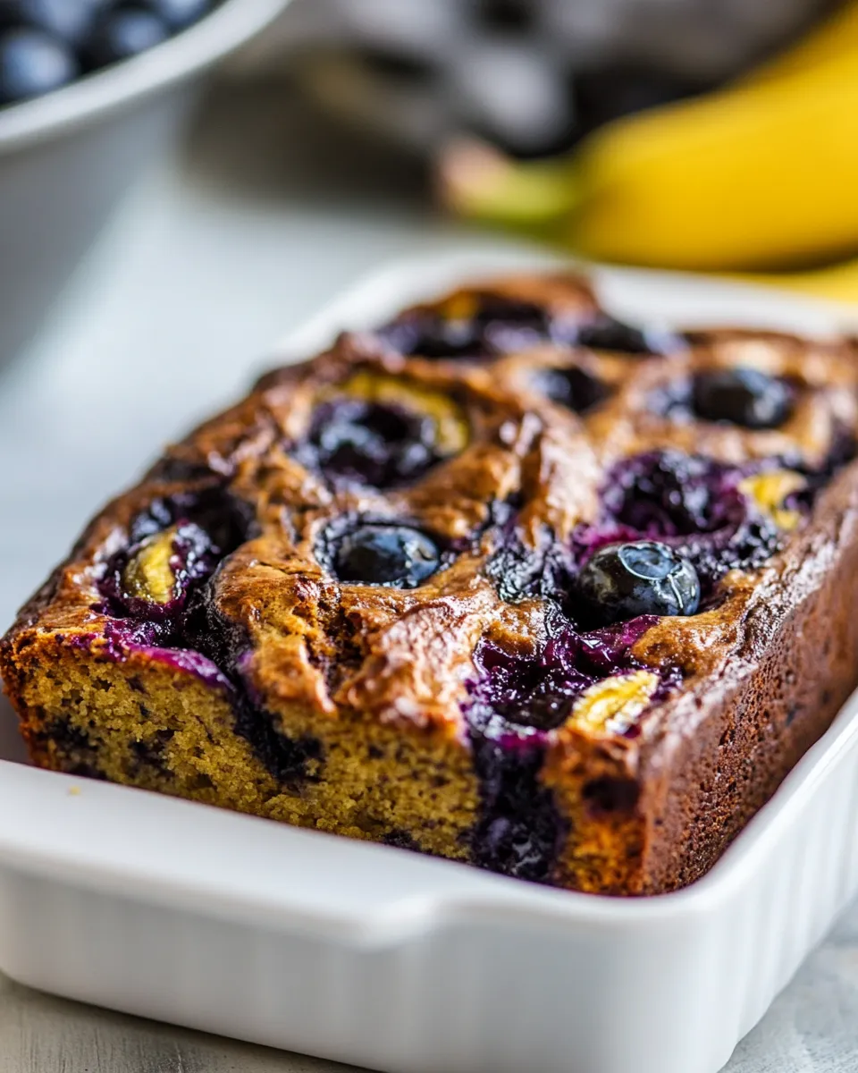 Homemade Healthy Blueberry Banana Bread photo